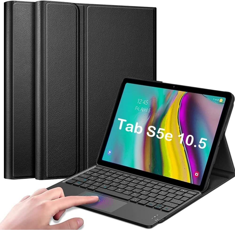 TouchPad Keyboard Case for Galaxy Tab S5e 2019 SM, Black-(Keyboard not working)